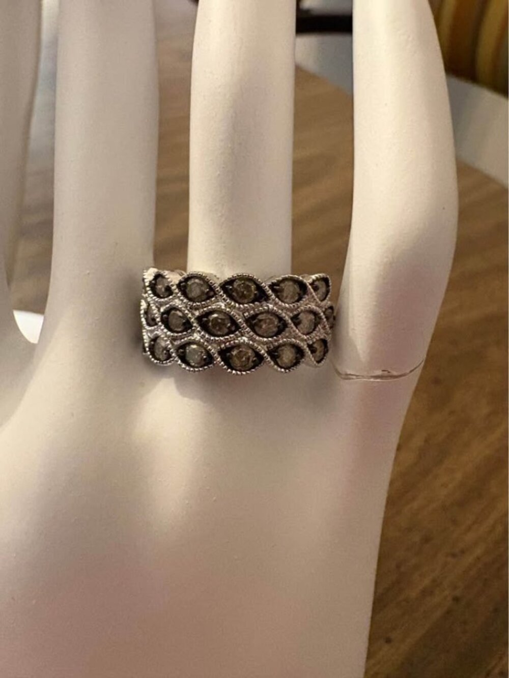 Sterling Silver 1.50 CTTW Natural Diamond Ring Size 7